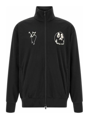 Y-3: Felpe e maglie - Felpa con zip e stampa GFX in nylon.