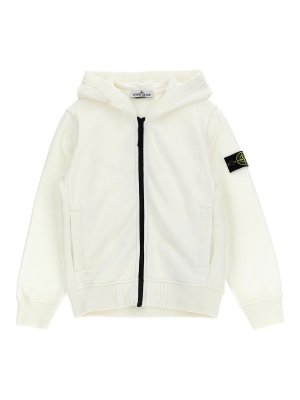 Stone Island Junior: Sweatshirts & Pulls - Sweat-Shirts - Blanc