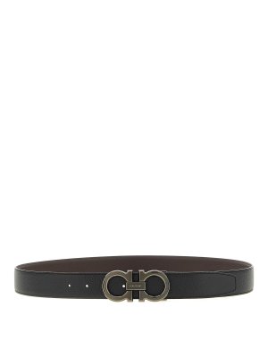 SALVATORE FERRAGAMO: cinture - Cintura reversibile