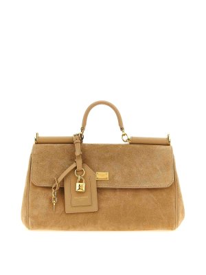 DOLCE & GABBANA: totes bags - My Sicily Suede Handbag