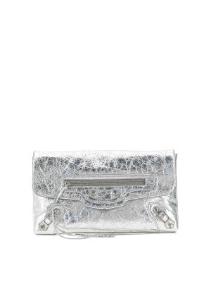 BALENCIAGA: クラッチバッグ - クラッチバッグ - 銀
