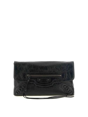 BALENCIAGA: クラッチバッグ - クラッチバッグ - 黒