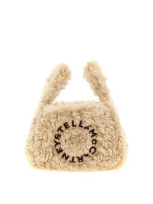 STELLA McCARTNEY: shoulder bags - Shearling Logo Shoulder Bag