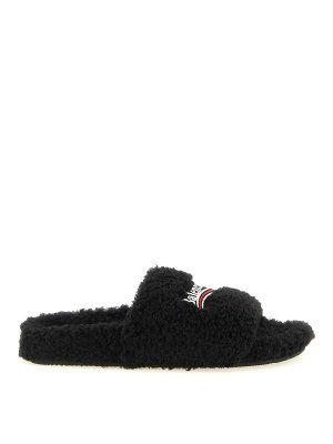 BALENCIAGA: sandals - Furry Open Sandals