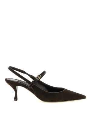 DOLCE & GABBANA: sandali - Scarpe slingback in camoscio