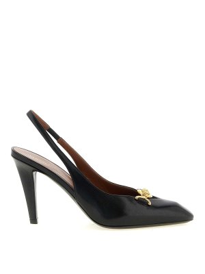 VERSACE: sandals - La Medusa Leather Slingbacks