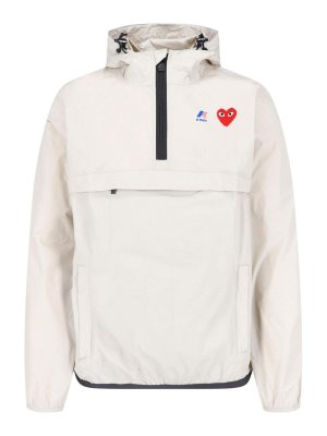 Comme des Garçons Play: giacche blazer - X K-Way Giacca Cappuccio