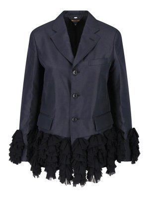 COMME DES GARCONS: blazers - Single-Breasted Blazer with Ruffles