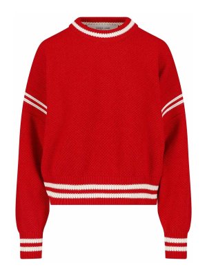 GOLDEN GOOSE: Suéteres con cuello pico - Suéter Cuello Redondo - Rojo