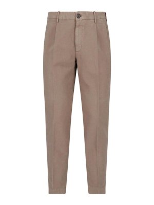 INCOTEX: casual trousers - Straight Cotton Trousers
