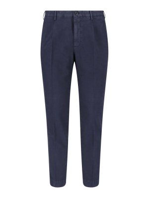 INCOTEX: casual trousers - Straight Cotton Trousers