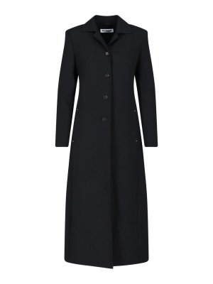 JIL SANDER: Knielange Mäntel - Knielanger Mantel - Schwarz
