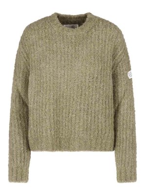 MM6 MAISON MARGIELA: Pull col rond - Pull Col Rond - Vert