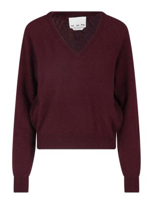 SA SU PHI: Suéteres con cuello pico - Suéter Cuello Redondo - Rojo