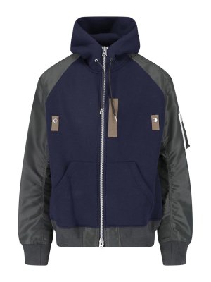 Sacai: giacche bomber - Giacca Bomber Cappuccio