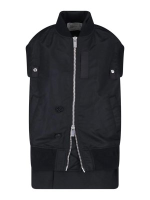 Sacai: Westen - Weste - Schwarz