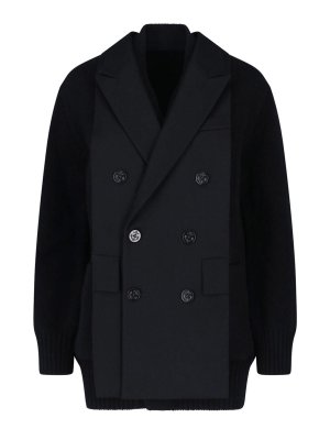 Sacai: Cardigans - Cardigan - Schwarz