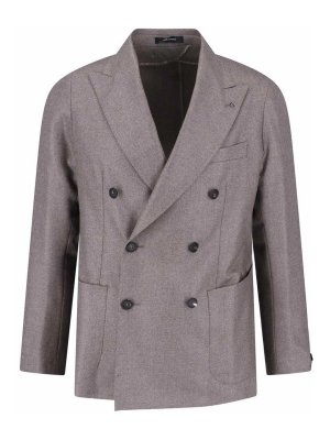TAGLIATORE: giacche blazer - Blazer Doppiopetto In Lana Vergine