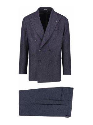 TAGLIATORE: formal suits - Double-breasted suit in virgin wool