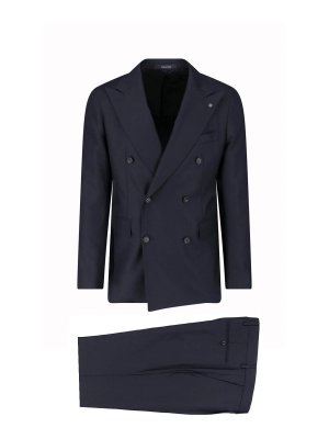 TAGLIATORE: formal suits - Double-breasted suit in virgin wool