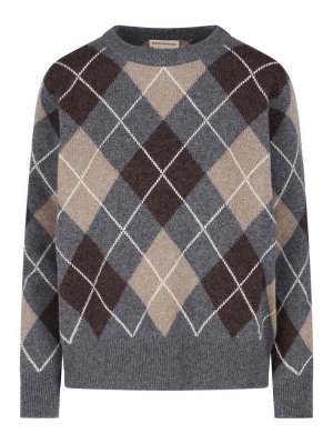 ANDDAUGHTER: Strickpullover mit Rundhalsausschnitt - Rundhalspullover - Bunt