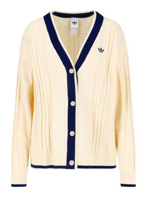 Adidas Originals: Cardigans - Cardigan - Creme