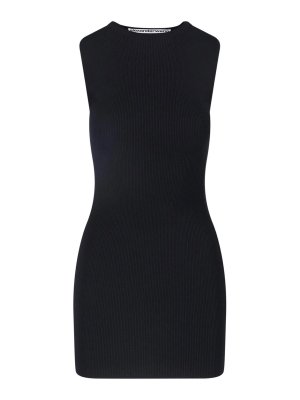 ALEXANDER WANG: Robe longueur genou - Robe Au Genou - Noir