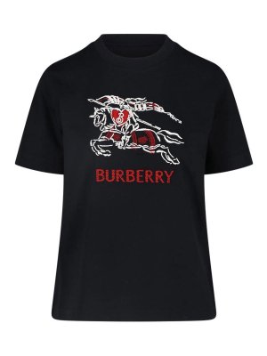 BURBERRY: T-shirts - T-Shirt - Schwarz