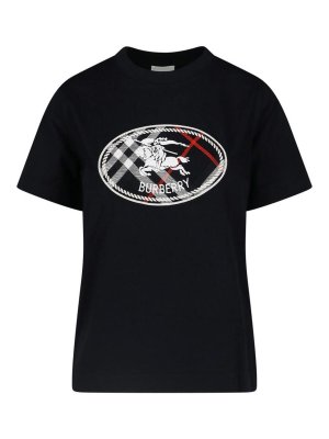 BURBERRY: T-shirts - T-Shirt - Schwarz