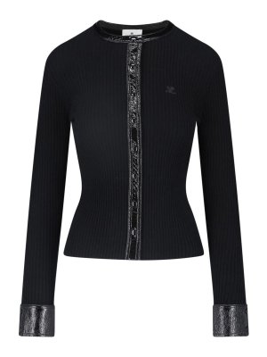 Courreges: Cardigans - Cardigan - Schwarz