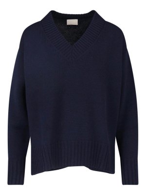 DRUMOHR: Col en V - Pull À Col V - Bleu