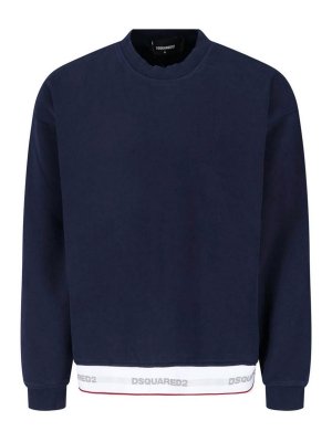 DSQUARED2: Sweatshirts & Sweaters - Crewneck Logo Sweatshirt