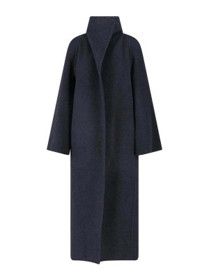 KHAITE: knee length coats - Gray Wool Coat