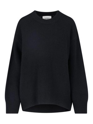 LISA YANG: Strickpullover mit Rundhalsausschnitt - Rundhalspullover - Schwarz
