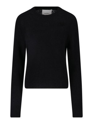 LISA YANG: Strickpullover mit Rundhalsausschnitt - Rundhalspullover - Schwarz