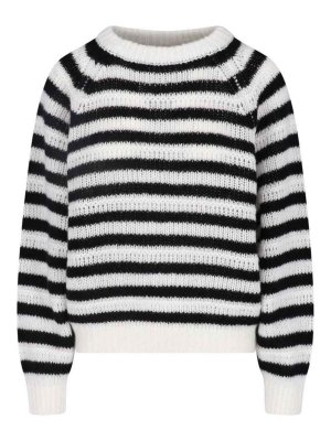LISA YANG: crew necks - Striped Cashmere Sweater