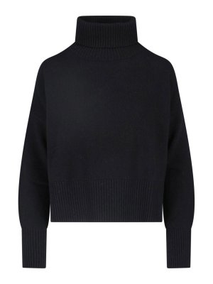 MA'RY'YA: Strickpullover mit Rundhalsausschnitt - Rundhalspullover - Schwarz