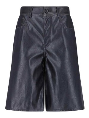 MM6 MAISON MARGIELA: Trousers Shorts - Faux Leather Shorts