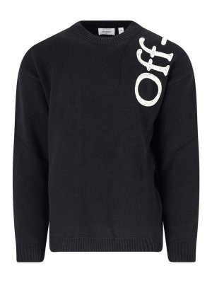 OFF-WHITE: Pull col rond - Pull Col Rond - Noir