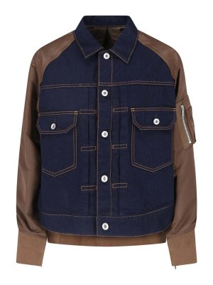 Sacai: Blazer - Blazer - Blau