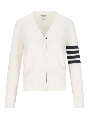 THOM BROWNE: Cardigans - Cardigan - Blanc