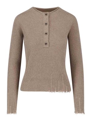 UMA WANG: Cardigans - Cardigan - Beige