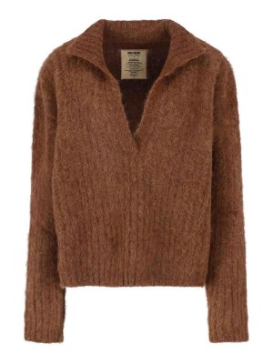 UMA WANG: v necks - Alpaca Blend Sweater