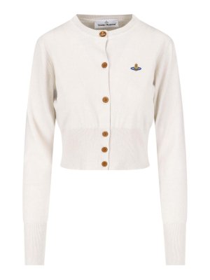 VIVIENNE WESTWOOD: cardigans - Crop Orb Cardigan