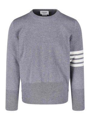 THOM BROWNE: crew necks - Virgin Wool Sweater