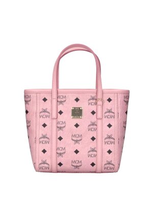 MCM: Sacs à main - Sac Cabas - Rose