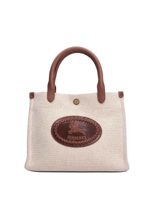 BURBERRY: Handtaschen - Shopper - Creme
