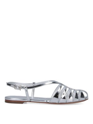 SALVATORE FERRAGAMO: Sandalen - Sandalen - Silber