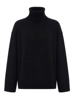 ALLUDE: Cuellos altos y polos - Suéter Con Cuello Alto - Negro