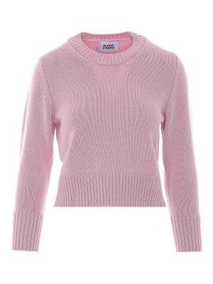ALPHA STUDIO: Strickpullover mit Rundhalsausschnitt - Rundhalspullover - Rosa